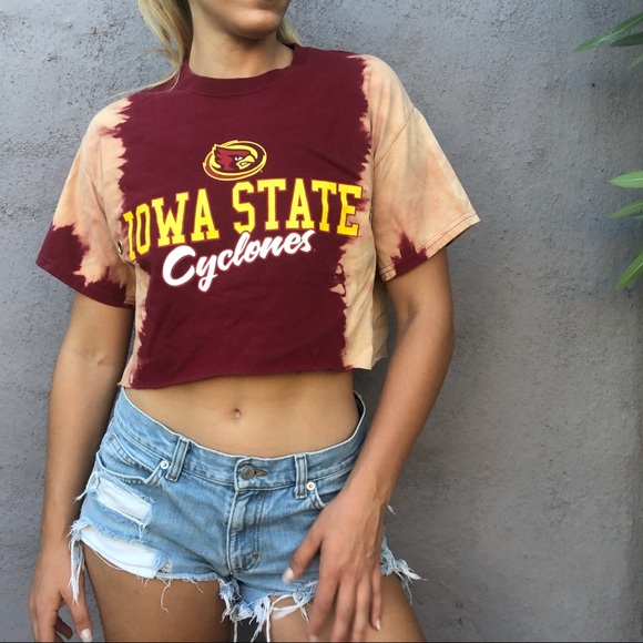 Iowa State Cyclones retro acid washed crop T-shirt - Picture 1 of 7